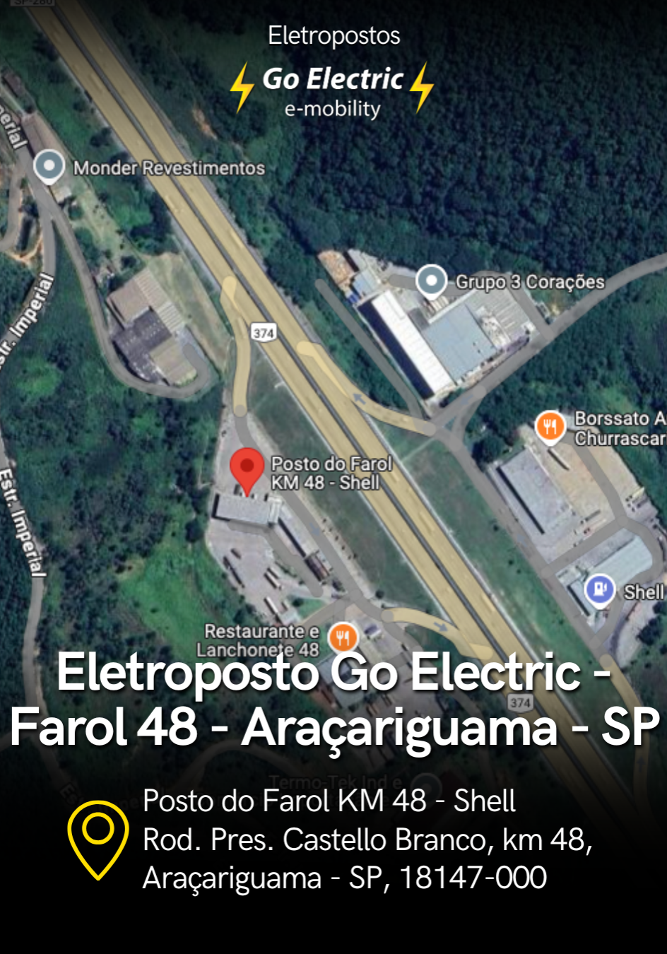 Eletroposto Go Electric - Farol 48 - Araçariguama - SP