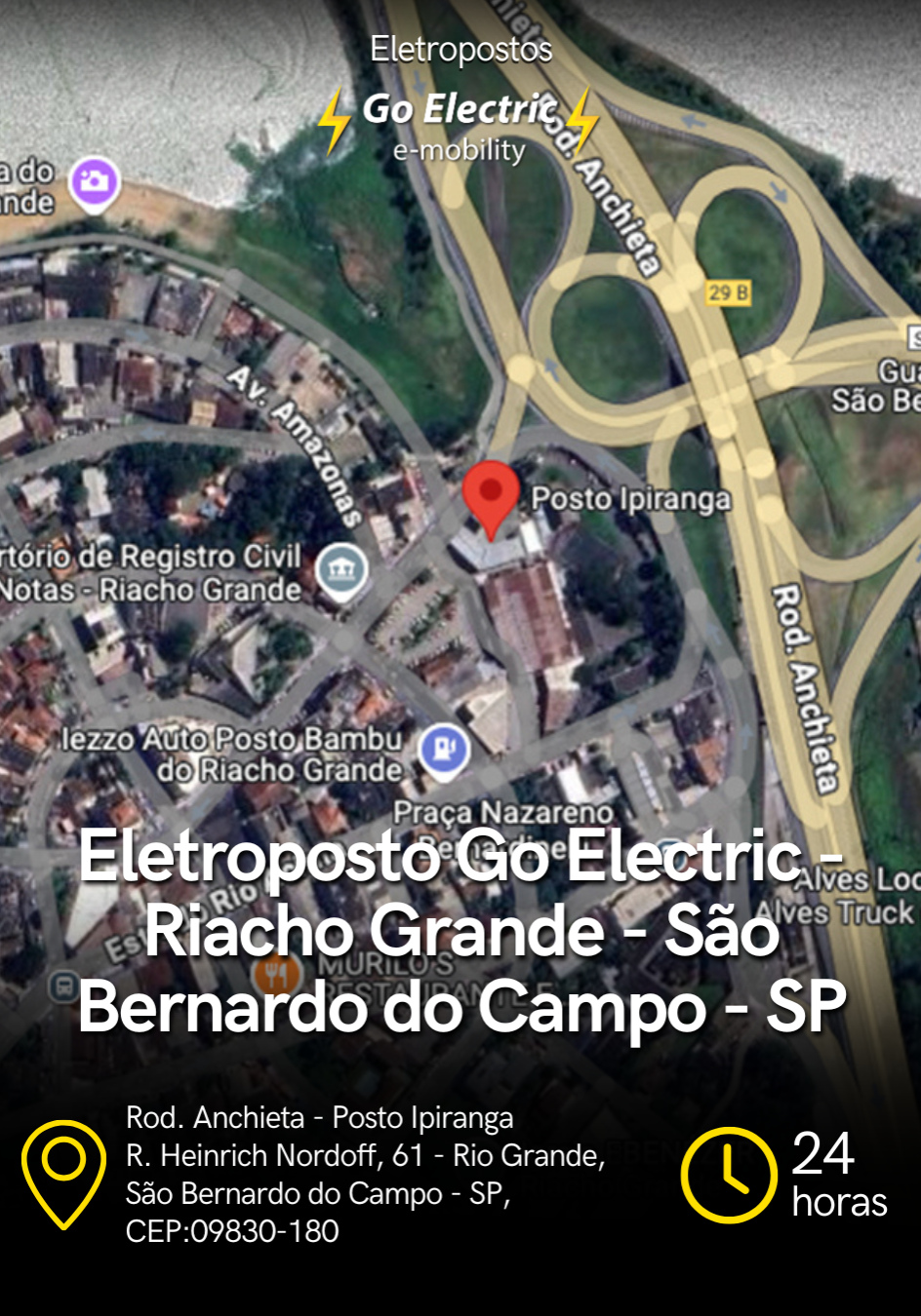 Eletroposto Go Electric - Riacho Grande - São Bernardo do Campo - SP