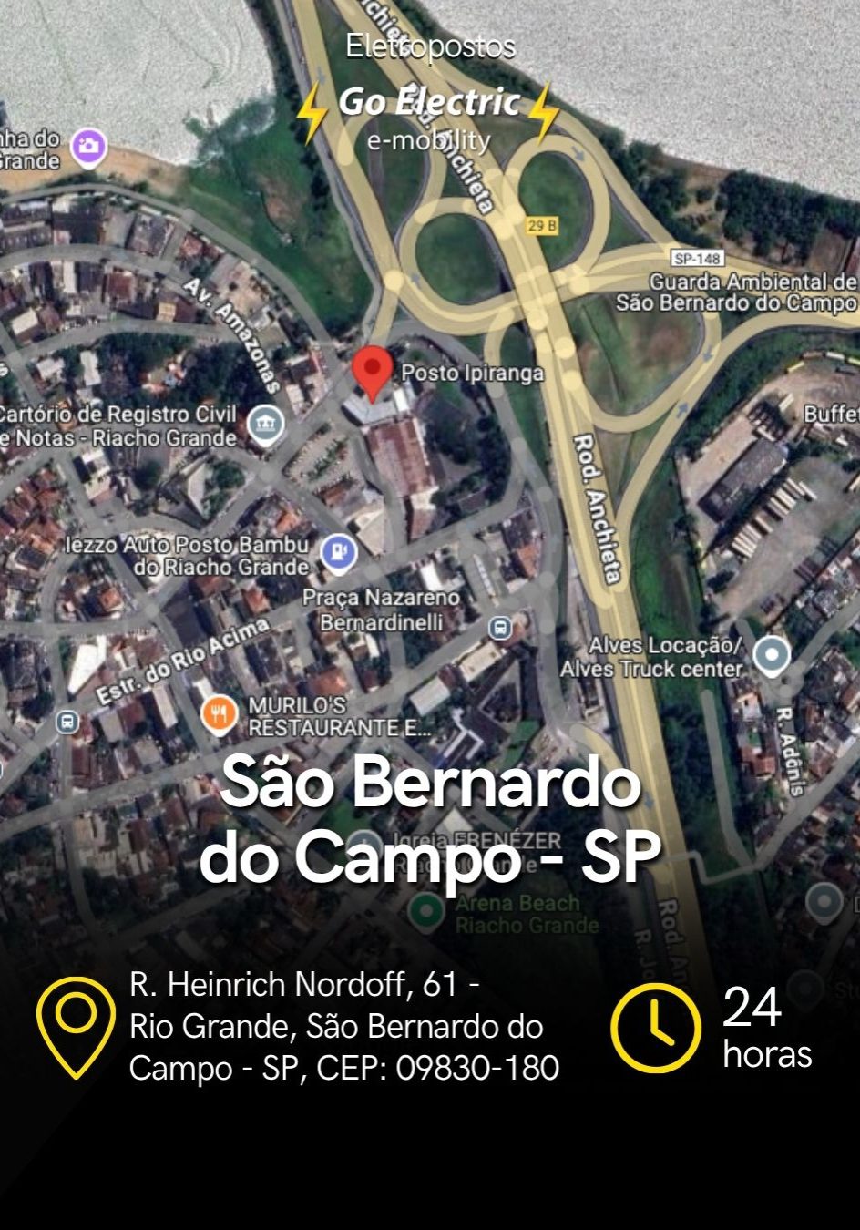 Eletroposto Go Electric - Richo Grande - São Bernardo do Campo - SP